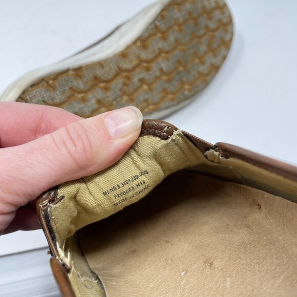 Frye Gavin Sneaker in Brown Leather Mens Size 8 Slip-on Casual Distressed - Picture 9 of 10